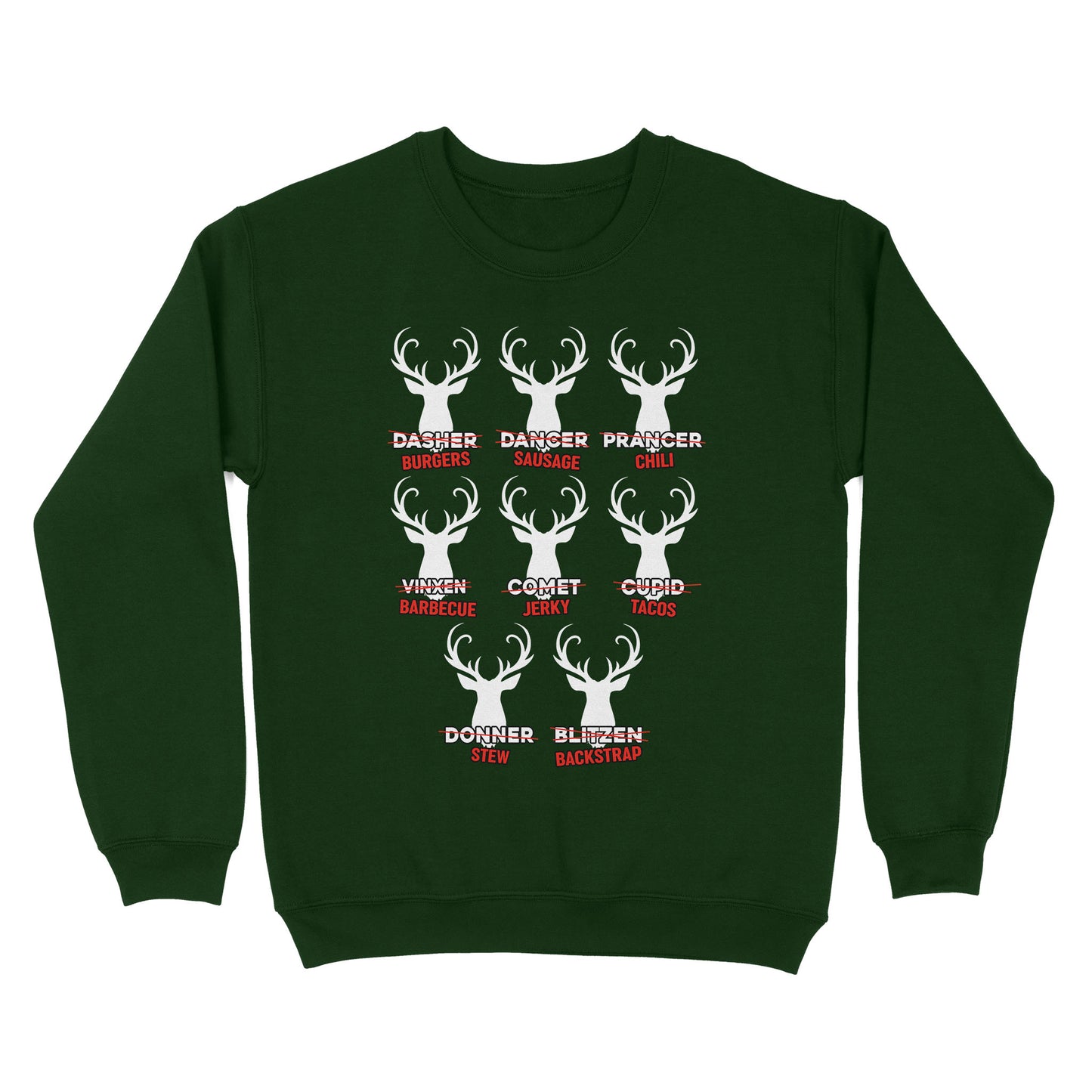 Funny Christmas Reindeer Hunter Shirt, Deer Hunter Gift D02 NQS2460 Standard Crew Neck Sweatshirt