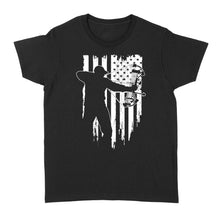 Load image into Gallery viewer, American flag bow hunting Shirts For Men Women Bow Hunter Women&#39;s T-shirt - NQSD252