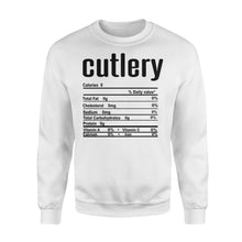 Load image into Gallery viewer, Cutlery nutritional facts happy thanksgiving funny shirts - Standard Crew Neck Sweatshirt