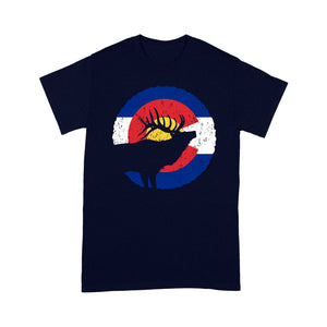 Colorado Elk Hunting T Shirts,  CO State Flag Hunter  - NQSD232