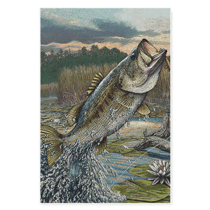 Bass fishing matte canvas