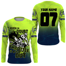 Load image into Gallery viewer, Personalized Dirt Bike Jersey UPF30+ When in Doubt Throttle It out, Motocross MX Racing NMS1185