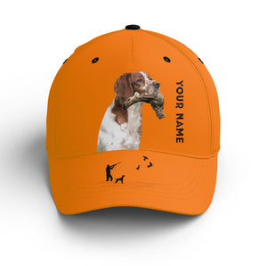 Ruffed Grouse Hunting Dog Blaze Orange Custom Name Hat for Men, Choose hunting dog breeds FSD3991