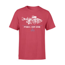 Load image into Gallery viewer, Fish or Die funny bass fishing shirt for men and women