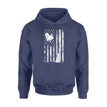 Load image into Gallery viewer, Hunting Shirt with American Flag, Shotgun Hunting Shirt, Turkey Hunting Shirt, Gifts for Hunters D05 NQS1338 - Standard Hoodie