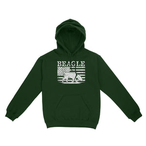 Beagle Dog American Flag Shirt, Mens Beagle Gift, Dog Lover, Hunting Dog Standard Hoodie FSD2345D01