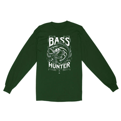Long Sleeve - Bass hunter fishing shirt gift for fisherman A56