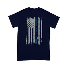 Load image into Gallery viewer, American flag fishing shirt vintage fishing - Standard T-shirt