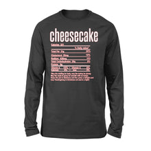 Load image into Gallery viewer, Cheesecake nutritional facts happy thanksgiving funny shirts - Standard Long Sleeve