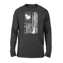 Load image into Gallery viewer, Hunting Shirt with American Flag, Shotgun Hunting Shirt, Turkey Hunting Shirt, Gifts for Hunters D05 NQS1338 - Standard Long Sleeve