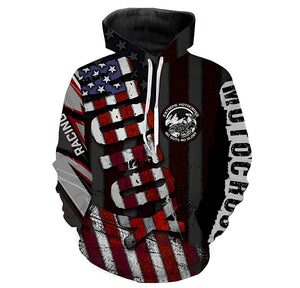 Personalized Motocross Hoodie Adult Dirt Bike American Flag MX Racing Hooded Jersey Off-Road NMS1300