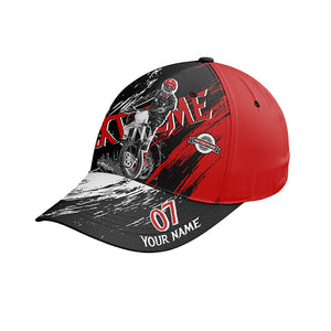 Custom Dirt Bike Cap - Red Motocross BWB Hat Extreme Cap For Biker Off-Road Motorcycle CDT22