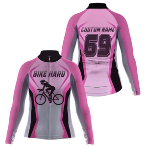 Pink Custom Womens Cycling Jersey Bike Hard Female Biker Riding Road Cycle Mountain Bicycling| NMS844