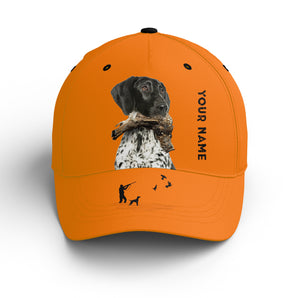 Ruffed Grouse Hunting Dog Blaze Orange Custom Name Hat for Men, Choose hunting dog breeds FSD3991