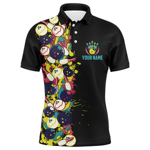 Grab Your Balls Funny Men Polo Bowling Shirt Personalized Bowlers Jersey Short Sleeve NBP62