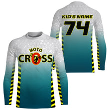 Load image into Gallery viewer, Custom name&amp;number MX racing jersey kids men women dirt bike Motocross offroad UPF30+ motorcycle PDT122