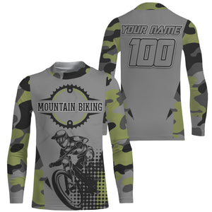 Camouflage MTB jersey UPF30+ Adult kid mountain bike shirt Enduro racewear Cycling bicycle clothes| SLC48