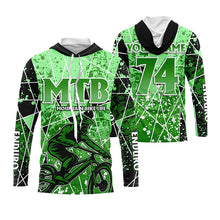 Load image into Gallery viewer, MTB life Personalized adult kid MTB jersey UPF30+ Green mountain bike gear Cycling downhill shirt| SLC226