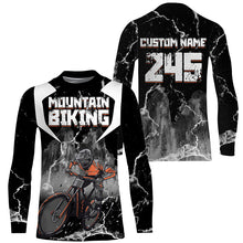 Load image into Gallery viewer, Black kid MTB jersey UPF30+ mountain bike gear youth Unisex downhill shirt cycling clothes| SLC234