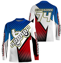 Load image into Gallery viewer, Braaapp personalized motocross jersey UPF30+ dirt bike adult kid MX racing motorcycle long sleeves NMS1071