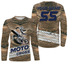 Load image into Gallery viewer, Motocross Rider Personalized Long Sleeves, Hoodie, T-shirt, All Over Printed Motorcycle Off-road Dirt Racing Shirt| NMS300