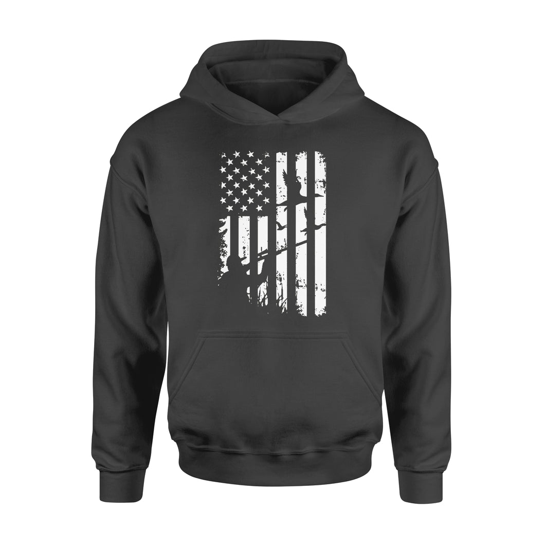 Duck Hunting American Flag Clothes, Shirt for hunter NQSD239 - Standard Hoodie