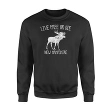 Load image into Gallery viewer, Live Free or Die New Hampshire - Standard Crew Neck Sweatshirt D03