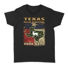 Load image into Gallery viewer, Texas deer hunting personalized gift custom name - Standard Women&#39;s T-shirt