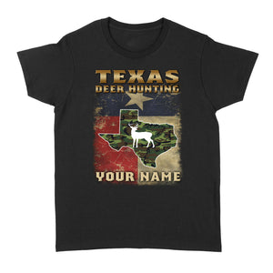 Texas deer hunting personalized gift custom name - Standard Women's T-shirt