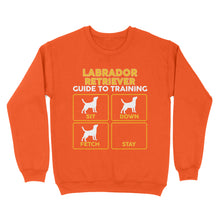Load image into Gallery viewer, Labrador Retriever Standard Sweatshirt | Funny Guide to Training dog - FSD2399D08