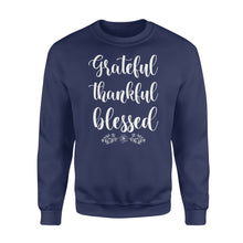 Load image into Gallery viewer, Grateful thankful blessed - Standard Crew Neck Sweatshirt