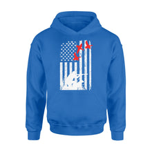 Load image into Gallery viewer, Duck hunting american flag, duck hunting dog NQSD39 - Standard Hoodie