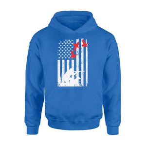 Duck hunting american flag, duck hunting dog NQSD39 - Standard Hoodie