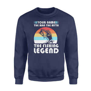 Custom name the man the myth the legend 1970s vintage retro personalized gift - Standard Crew Neck Sweatshirt