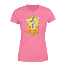 Load image into Gallery viewer, Custom photo dog halloween pumpkin personalized women&#39;s t-shirt