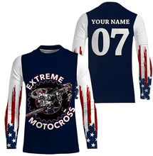 Load image into Gallery viewer, Patriotic Personalized Motocross Jersey UPF30+ American Kid Adult MX Racing Dirt Bike NMS1199