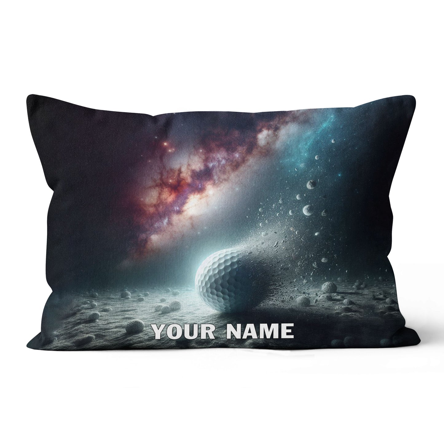 Golf Balls In Space Custom Golf Throw Pillow Personalized Golf Gifts LDT1155