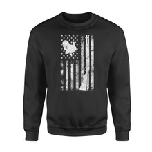 Load image into Gallery viewer, Hunting Shirt with American Flag, Shotgun Hunting Shirt, Turkey Hunting Shirt D05 NQS1338 - Sweatshirt