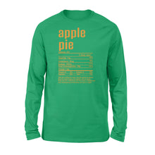 Load image into Gallery viewer, Apple pie nutritional facts happy thanksgiving funny shirts - Standard Long Sleeve