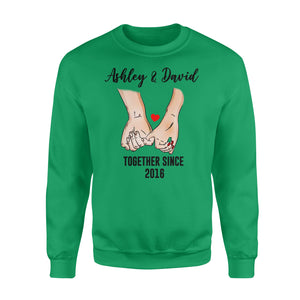 Personalized cute couple shirts, valentine shirts, gift for him, for her NQS1279- Standard Crew Neck Sweatshirt