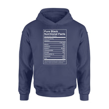 Load image into Gallery viewer, Black Pride Pure Black Nutritional Facts - Standard Hoodie