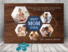 Load image into Gallery viewer, Personalized Mom Canvas| Best Mom Ever Photo Collage| Gift for Mom, Mother&#39;s Day Gift, Mom Birthday Gift JC213