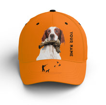 Load image into Gallery viewer, Ruffed Grouse Hunting Dog Blaze Orange Custom Name Hat for Men, Choose hunting dog breeds FSD3991