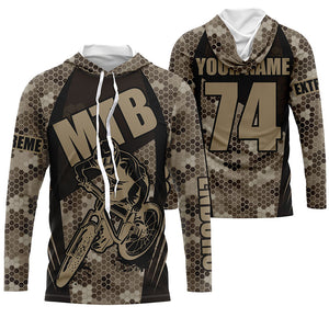 Personalized adult kid MTB jersey Custom UPF30+ Camouflage mountain bike riding shirt Cycling gear| SLC201