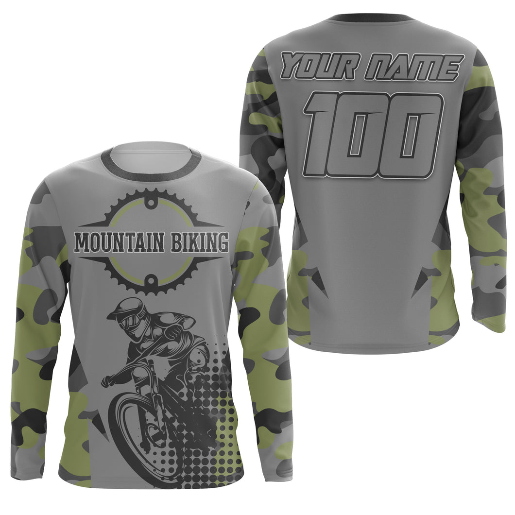 Camouflage MTB jersey UPF30+ Adult kid mountain bike shirt Enduro racewear Cycling bicycle clothes| SLC48