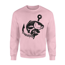 Load image into Gallery viewer, Carp fishing tattoos Customize name Crew Neck Sweatshirt, personalized fishing gifts for fisherman - NQS1208