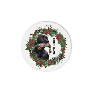 Duck Hunting Black Labrador Retriever Custom Christmas ceramic Ornament FSD3490 D06
