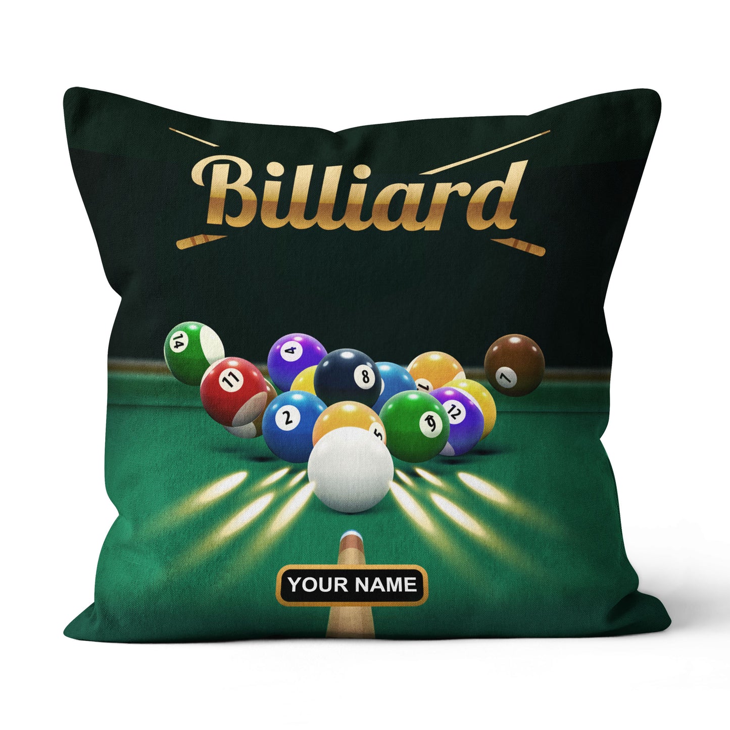 Personalized Name 3D Billiards Table Pool Game Pillow Best Throw Pillows TDM0767