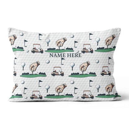 Golf Elements Custom Throw Pillow Personalized Golf Gifts For Golfer LDT1199