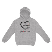Load image into Gallery viewer, Peace love horses tattoo customized name horse shirt for girl, horse shirts D06 NQS2908 - Standard Hoodie